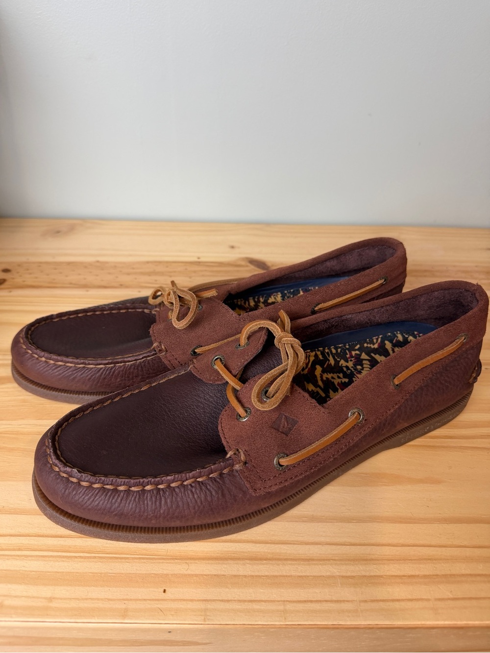 Men's Authentic Original Sperry Tumbled/Suede Boat Shoe - Brown (STS24531) Sz 12